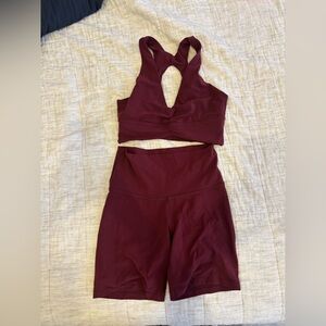 TNA Burgundy activewear set